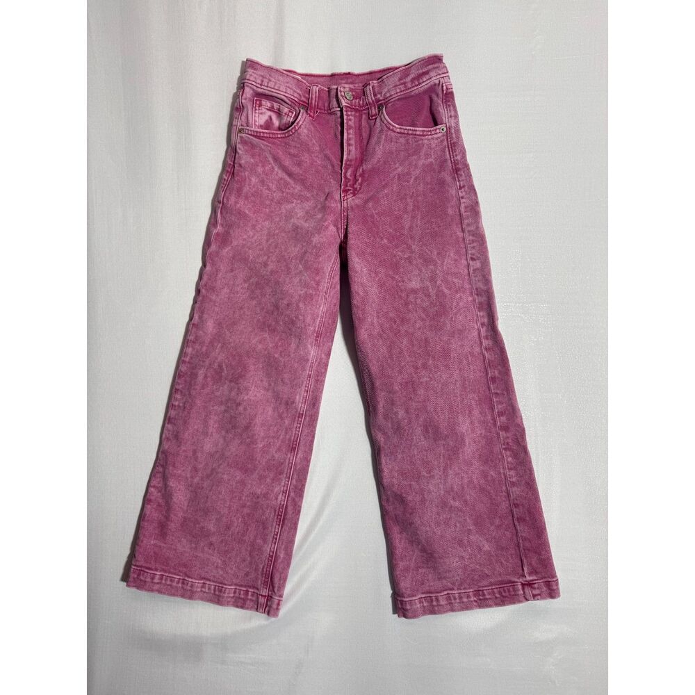 Gap High Rise Stride Ankle Pants | Acid-Wash Pink | Size 26/2 Petite